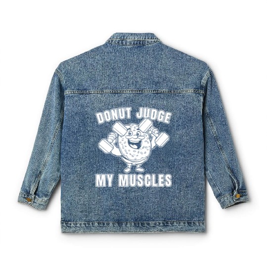 Fitness Donut Funny Donut Gym Classic Women's Denim Jackets