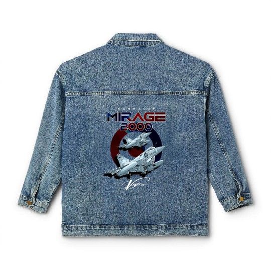 Dassault Mirage 2000 French Vintage Multi-Role Fig Classic Women's Denim Jackets