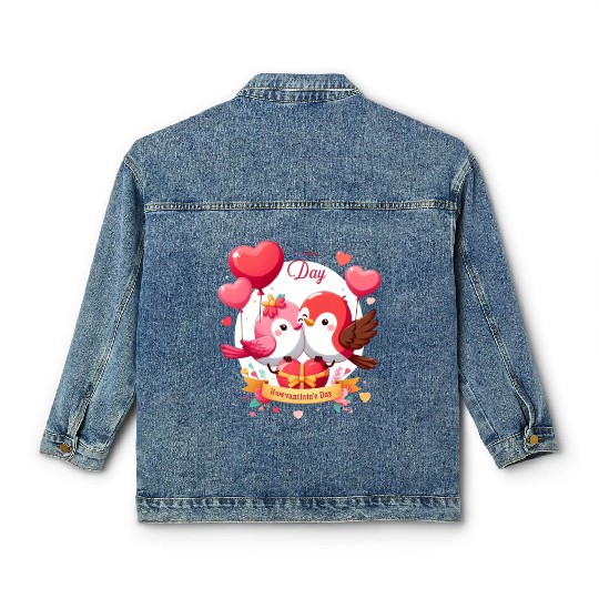 Valentine Day Simpl Classic Women's Denim Jackets