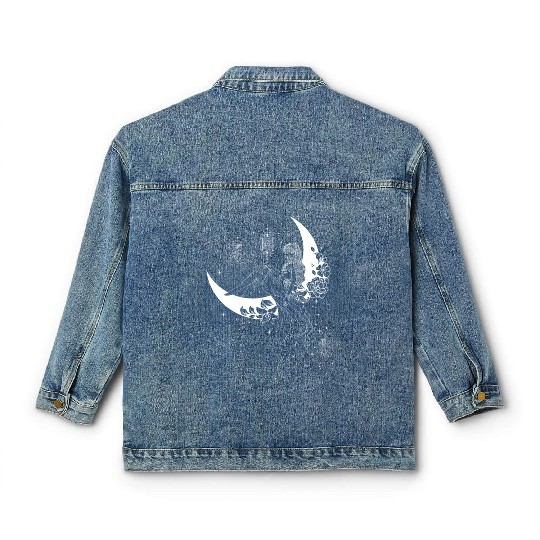 Fairy Fairycore Moon Crescent Moon Classic Women's Denim Jackets