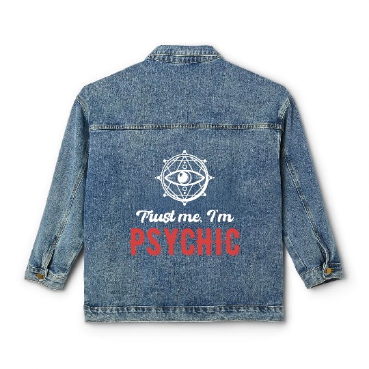 Trust Me, I'm Psychic Celestial Card Decks Classic Women's Denim Jackets