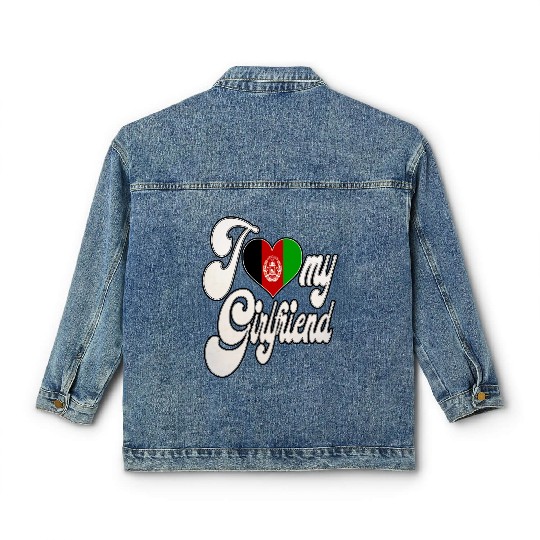 AfghanI Love My Afghanistan Girlfriend Classic Women's Denim Jackets