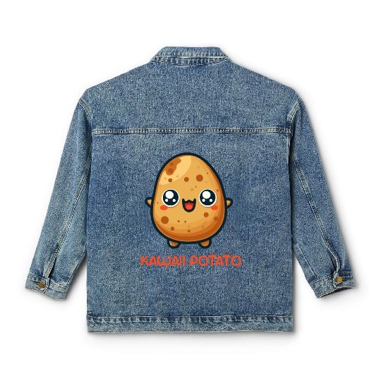 Cute kawaii potato Classic Women's Denim Jackets