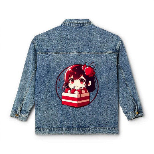 Red Velvet Cake Classic Women's Denim Jackets
