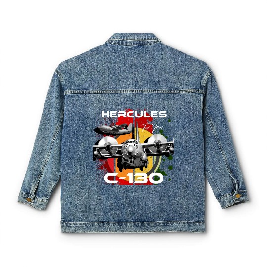 C-130 Hercules Military Aircraft Classic Women's Denim Jackets