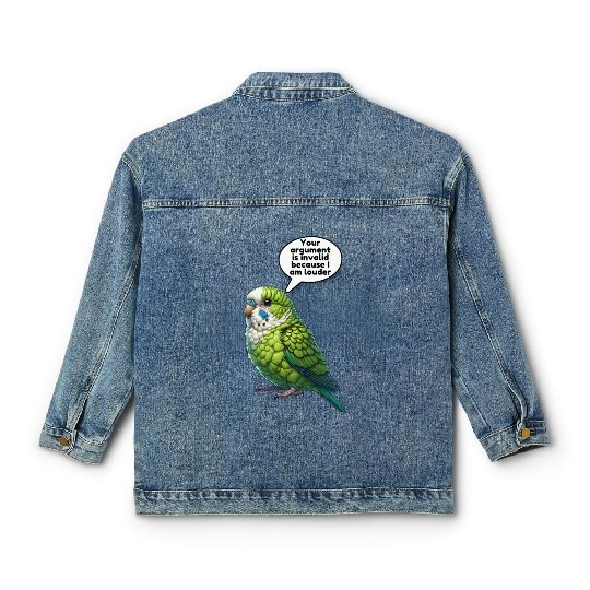 Cute Dachshund playing Guitar Classic Women's Denim Jackets