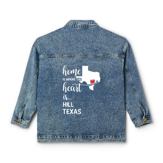 Hill County Texas Is Where My Heart Is Gift Classic Women's Denim Jackets