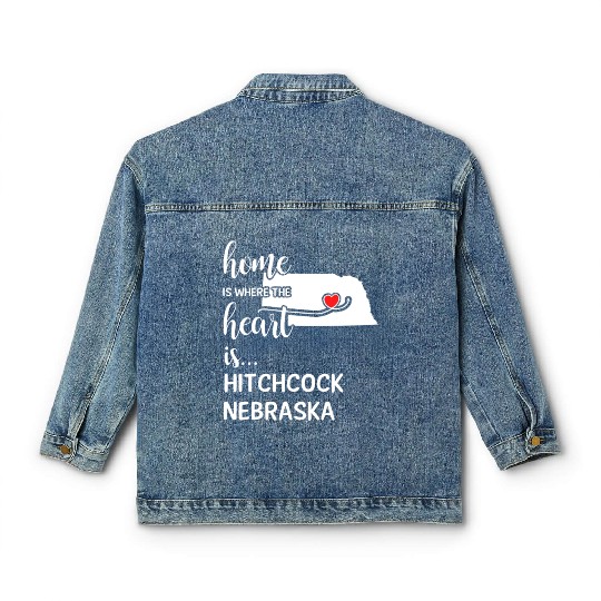 Hitchcock County Nebraska Is Where My Heart Is Classic Women's Denim Jackets