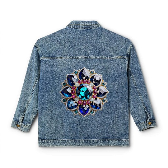 Gorgeous Gemstone Brooch: A Radiant Statement Piec Classic Women's Denim Jackets