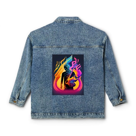 Dance Through Spectrum Immerse in Color and sound Classic Women's Denim Jackets