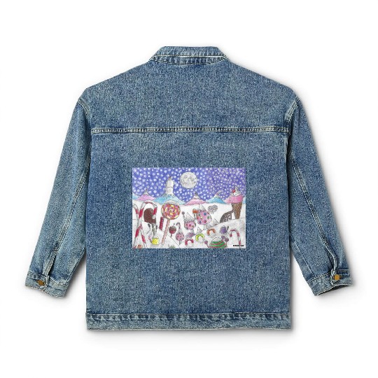 The Nutcracker Christmas Candy Land Classic Women's Denim Jackets