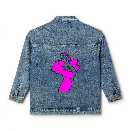 Flower Girl Pink Classic Women's Denim Jackets