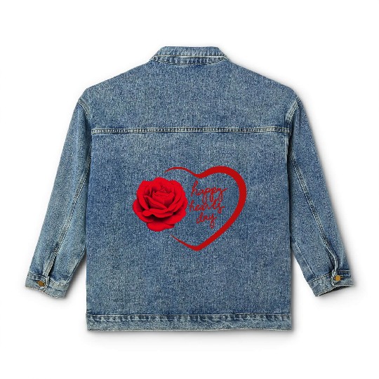 spread love with valentine Classic Women's Denim Jackets