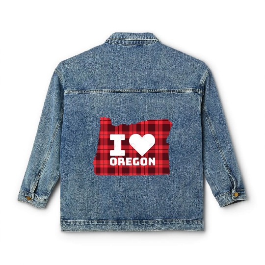 I Love Oregon Classic Women's Denim Jackets