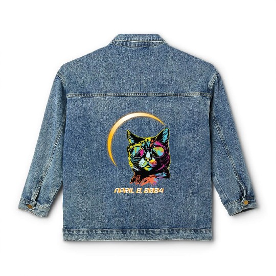 Total Solar Eclipse 4.8.24 Path Of Totality Kids Classic Women's Denim Jackets