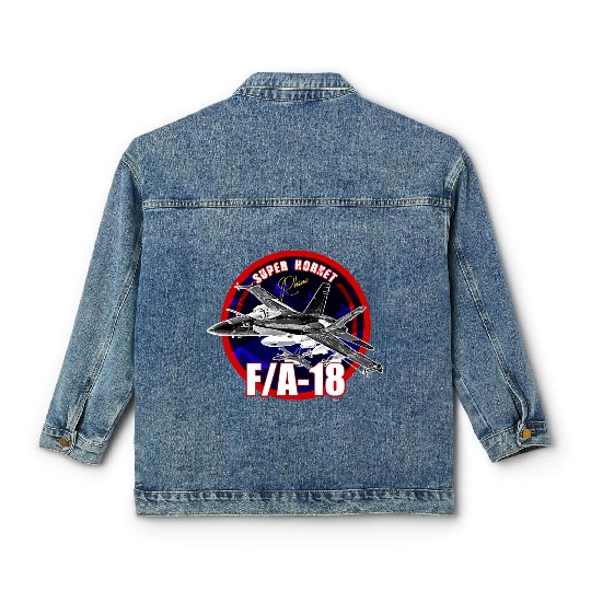 F18 Hornet Us Air Force Fighterjet Classic Women's Denim Jackets