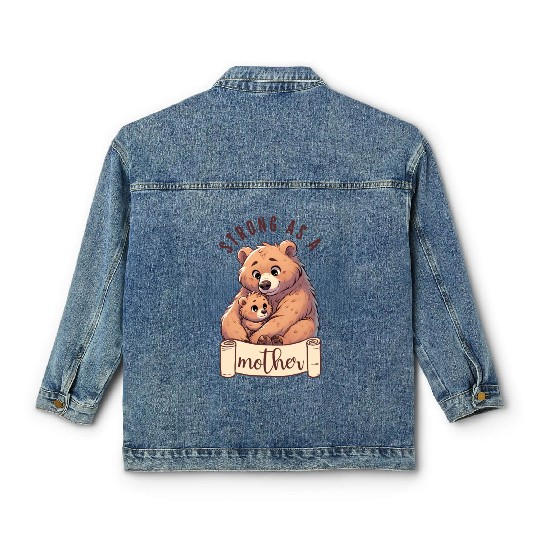 Strong as a Mother Bear Embrace Classic Women's Denim Jackets
