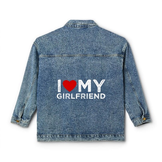 I Love My Friend I He My Friend I Love My Gf Classic Women's Denim Jackets
