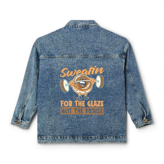 Fitness Donut Funny Donut Gym Classic Women's Denim Jackets