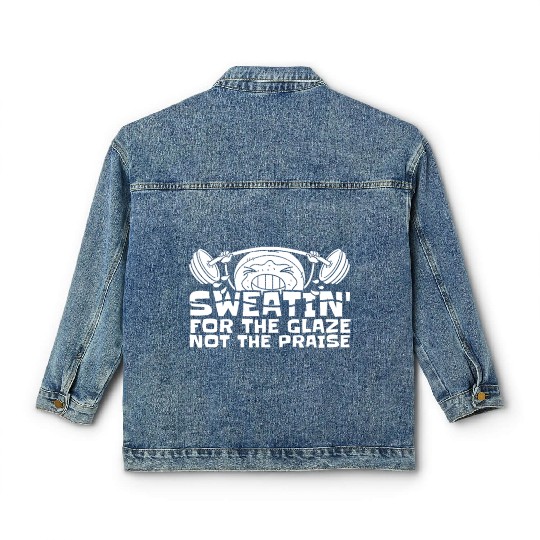Fitness Donut Funny Donut Gym Classic Women's Denim Jackets