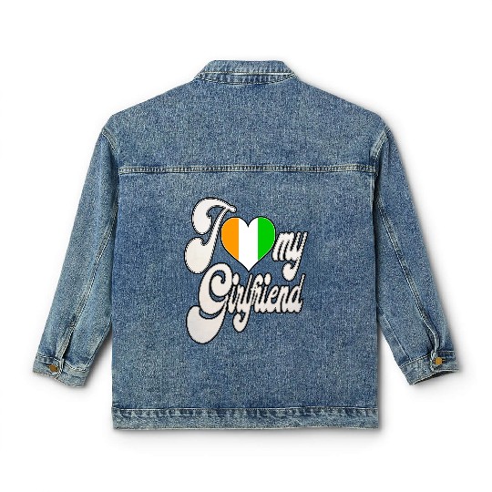IvoryI Love My Ivorian Girlfriend Classic Women's Denim Jackets