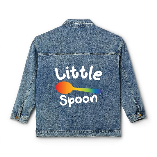 Little Spoon LGBT Pride Gay Lesbian Couple Love Classic Women's Denim Jackets