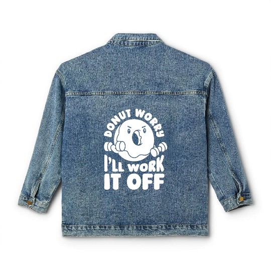Fitness Donut Funny Donut Gym Classic Women's Denim Jackets