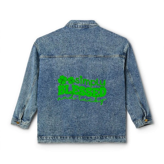 Simply Blessed And Lucky Classic Women's Denim Jackets