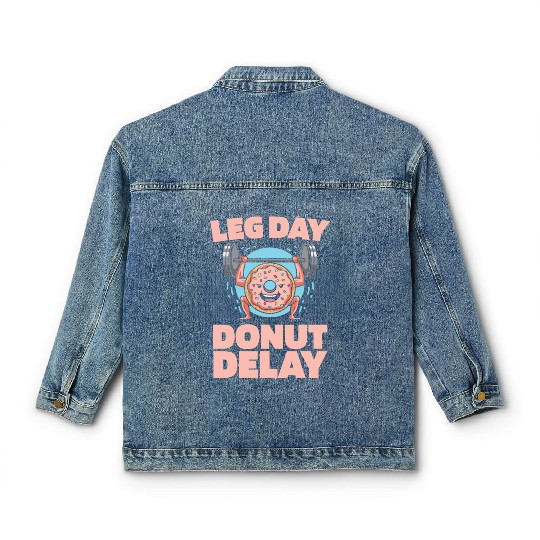 Fitness Donut Funny Donut Gym Classic Women's Denim Jackets