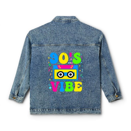 90s Vibe, 1990s Music 90s Costume Party Nineties Classic Women's Denim Jackets