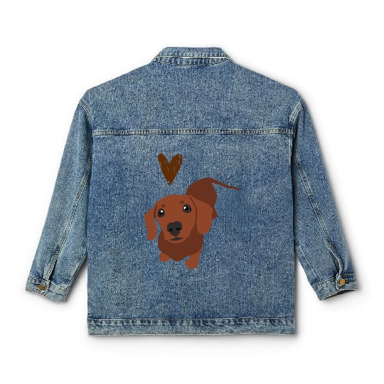 Dachshund Classic Women's Denim Jackets, Funny Gift for Dachshund Lover