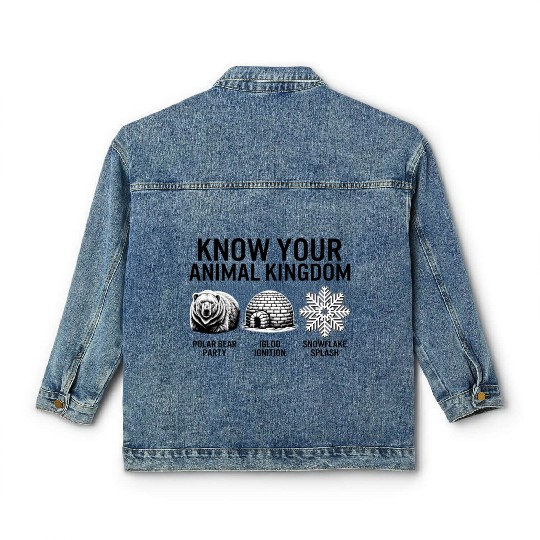 Winter Classic Women's Denim Jackets, Know Your Animal Kingdom Polar Bear