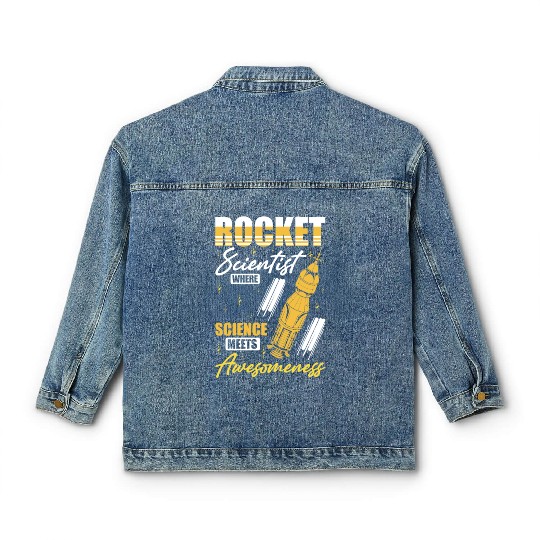 Space Engineer Rocket Scientist Awesomeness Classic Women's Denim Jackets