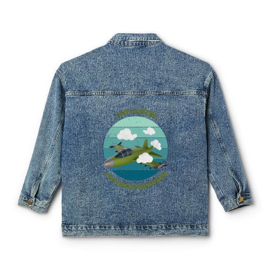 No Limits No Boundaries Jet Design Classic Women's Denim Jackets