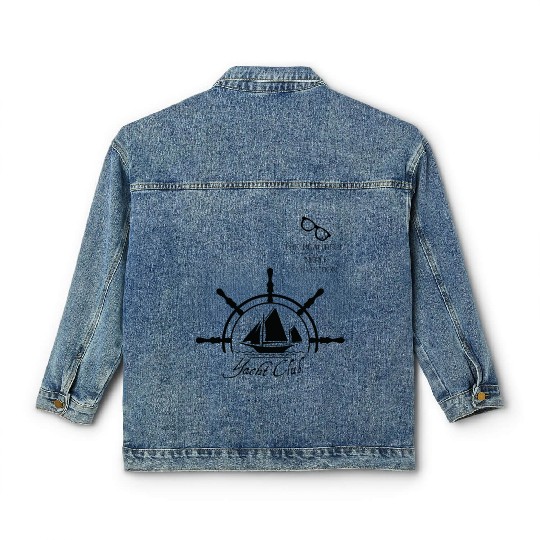 YACHT CLUB Design by Tavia Linen Classic Women's Denim Jackets