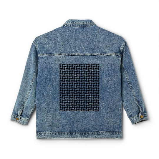Houndstooth pattern, Retro, Stylist items, Vintage Classic Women's Denim Jackets