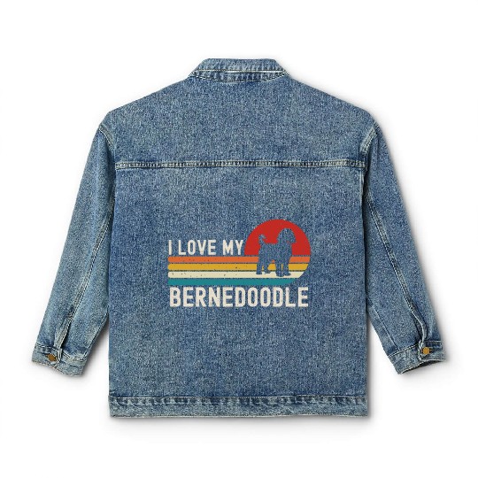 I Love My Bernedoodle Classic Women's Denim Jackets