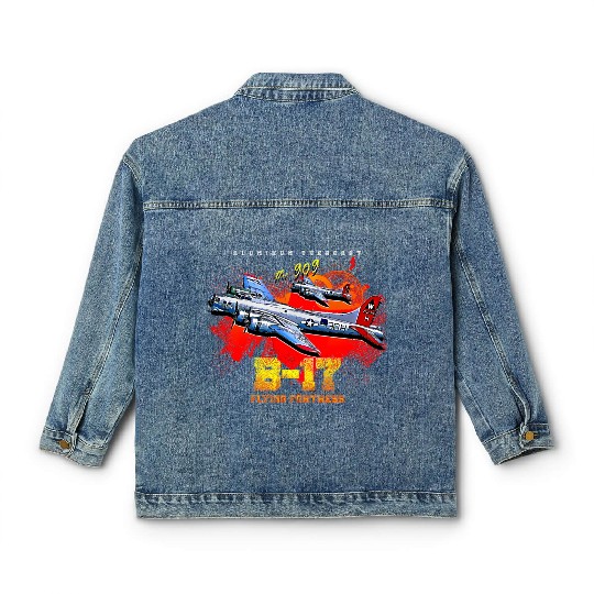 B-17 Flying Fortress heavy us air force bomber Air Classic Women's Denim Jackets