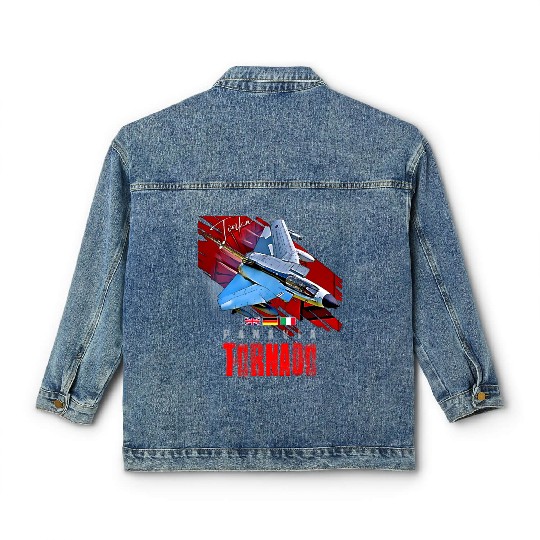 Panavia Tornado European Fighterjet Military Aircr Classic Women's Denim Jackets