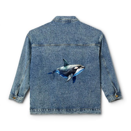 killer whale Classic Women's Denim Jackets