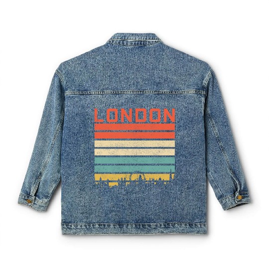 London England UK Souvenir Gift Classic Women's Denim Jackets