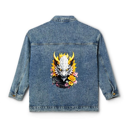 yellow dragon Classic Women's Denim Jackets