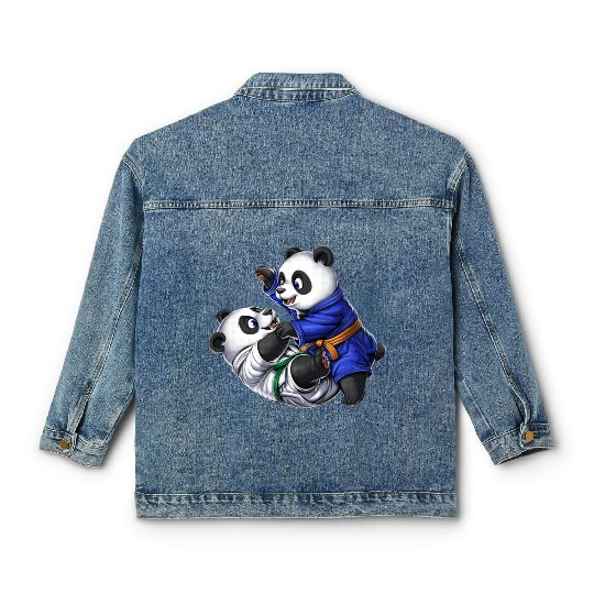 Panda Bears Jiu-Jitsu Classic Women's Denim Jackets