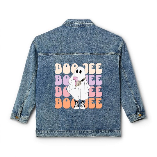 Boojee Halloween Ghost Classic Women's Denim Jackets