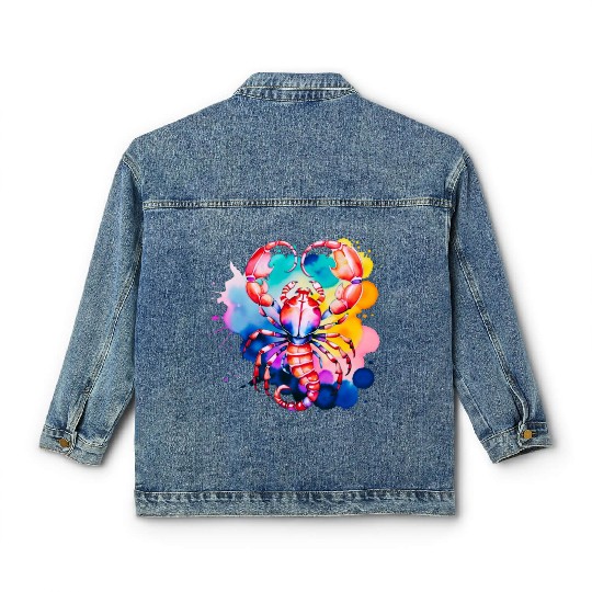 Color splash zodiac: Scorpio Classic Women's Denim Jackets