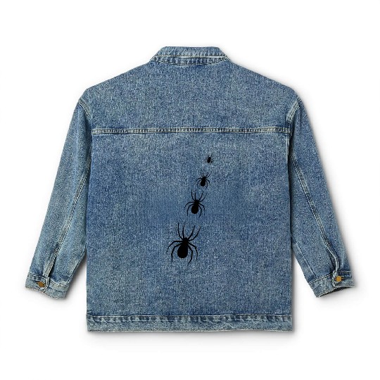 "Spiderweb Style: Weave Your Fashion Statement" Classic Women's Denim Jackets