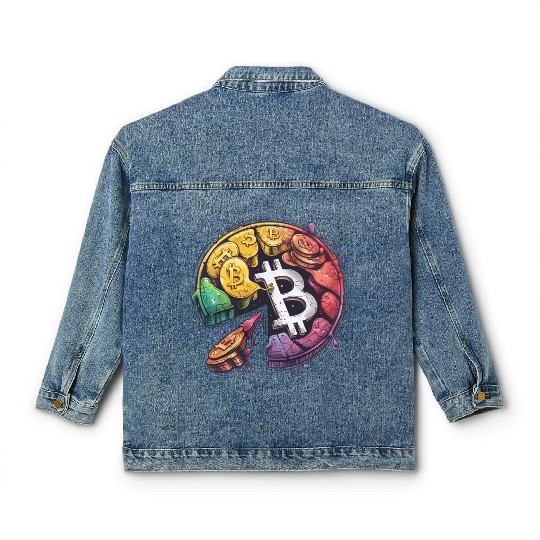 Pi day 3.14 Math Crypto Bitcoin Change The Cookie Classic Women's Denim Jackets