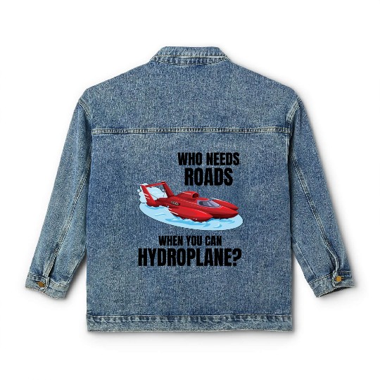 Hydroplane Racing Adventure: Leave Roads Behind! Classic Women's Denim Jackets