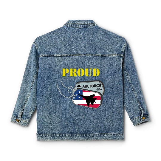 Proud Air Force Mom Classic Women's Denim Jackets