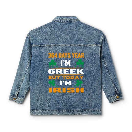 Greek Today, Irish St. Paddy's Classic Women's Denim Jackets